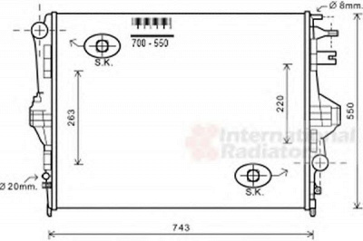 VAN WEZEL 58002320 -  Радиатор, охлаждение двигателя
